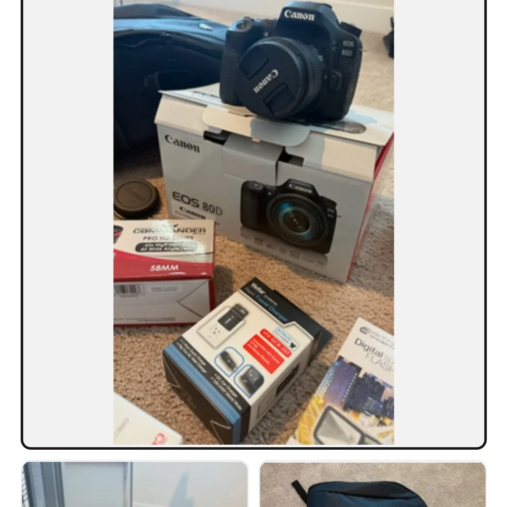 Canon EOS 80D camera EF-S 18-55mm f/4-5.6 STM kit